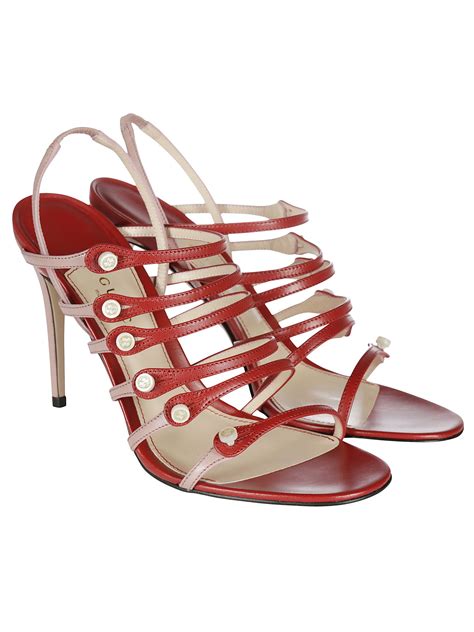 gucci sandals green and red|Gucci open toe sandals.